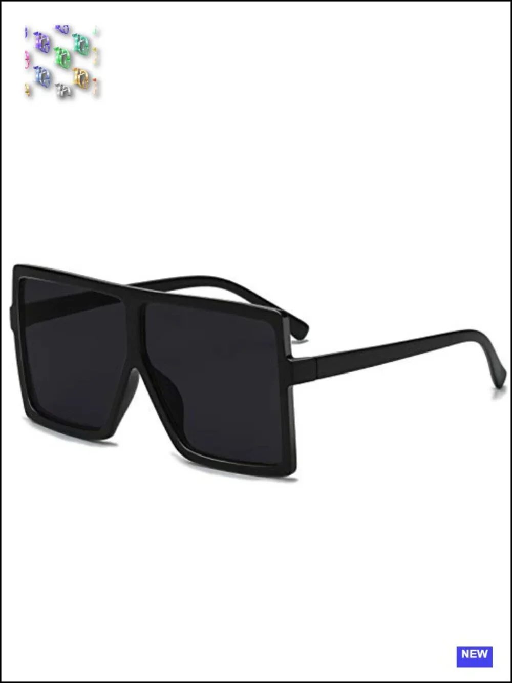 Oversized Square Sunglasses for Women Men UV400 Lightweight Flat Top